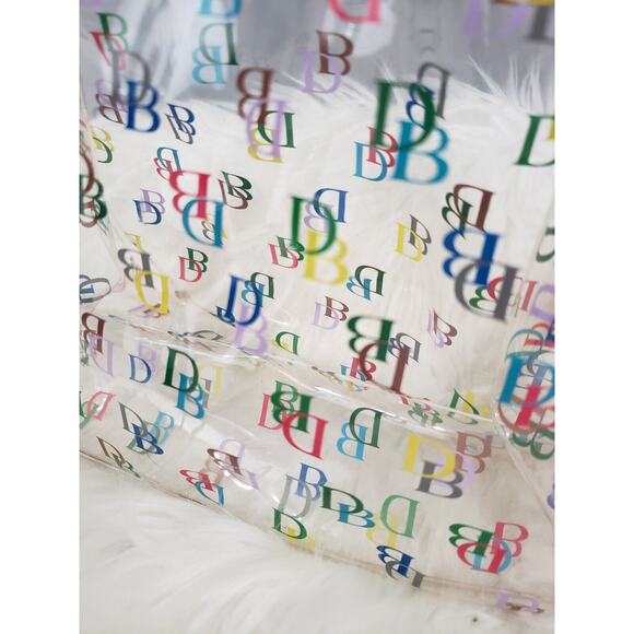 DOONEY & BOURKE Signature DB Small Clear Lunch Mini Tote Handbag Multi Color - Picture 3 of 5